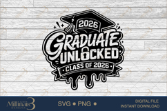 Mom Level Graduate Unlocked 2026 SVG PNG, Gamer Mom Graduati Product Image 6