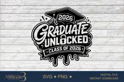 Mom Level Graduate Unlocked 2026 SVG PNG, Gamer Mom Graduati Product Image 6