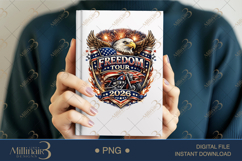 Freedom Tour 2026 PNG, Patriotic Eagle Motorcycle Sublimatio Product Image 6