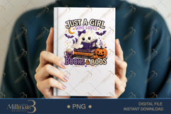 Just a Girl Who Loves Books and Boos PNG, Cute Halloween Boo Product Image 6