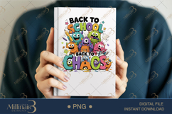 Back to School Back to Chaos PNG, Funny Teacher Back to Scho Product Image 6