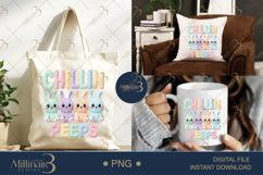 Chillin Peeps PNG, Crochet Easter Sublimation Design, Cute P Product Image 6
