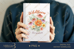 Wildflower Summer PNG, Watercolor Floral Bouquet Design, Bot Product Image 6