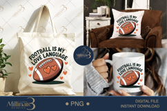Football Is My Love Language PNG | Cute Football Clipart for Product Image 6