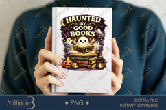 Haunted by Good Books PNG, Cute Halloween Book Lover Design Product Image 6