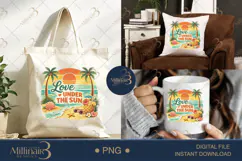 Love Under The Sun PNG Tropical Beach Love Quote Design | Su Product Image 6