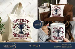 Victory Is Ours Let’s Go Team PNG | Trophy Football Clipart Product Image 6