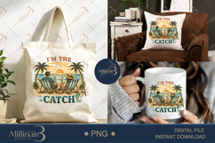 I’m The Catch PNG Funny Beach Couple Fishing Design | Summer Product Image 6