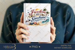 Freedom and Sunshine PNG, Patriotic Summer Sublimation Desig Product Image 4