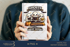 Ghosts Ghouls and Great Books PNG, Cute Halloween Reading Gh Product Image 6