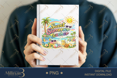 Sweet Summer Teacher PNG Watercolor Teacher Summer Clipart | Product Image 6