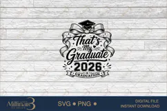 Thats My Graduate 2026 SVG PNG, Graduation Shirt Design Product Image 6