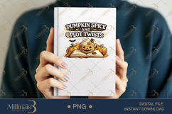 Pumpkin Spice and Plot Twists PNG, Cozy Fall Book Lover Desi Product Image 6