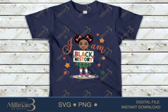 Am Black History Girl PNG for Kids, Black History Month Shir Product Image 6