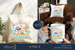 My Favorite Beach Date PNG Cute Duck Couple Design, Summer L Product Image 6