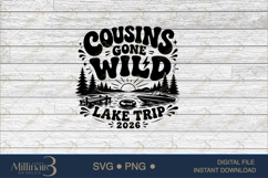Cousins Gone Wild Lake Trip 2026 SVG PNG, Funny Family Reuni Product Image 6