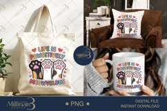 Life is Pawsitively Meowvelous PNG | Cute Cat Paws Clipart Product Image 6