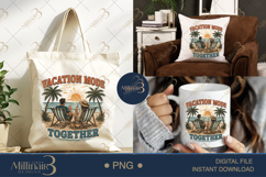 Vacation Mode Together PNG Beach Couple Design, Summer Sunse Product Image 6