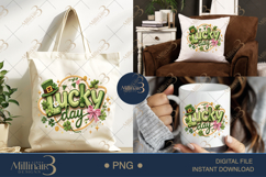 Lucky Day St Patricks Day PNG, Shamrock Clover Clipart Product Image 6