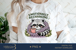 Emotionally Recharging Raccoon PNG, Cozy Introvert Raccoon S Product Image 6