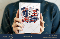 USA All Day PNG, Patriotic Fourth of July Sublimation Design Product Image 6