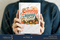 Camping Is My Happy Place PNG, Retro Camper Sublimation Desi Product Image 6