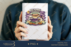 Reading Under Ghostly Skies PNG, Cute Halloween Reading Ghos Product Image 6