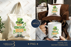 May Contain Beer PNG, Funny St Patricks Day Shirt Design Wit Product Image 6