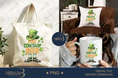 May Contain Beer PNG, Funny St Patricks Day Shirt Design Wit Product Image 6