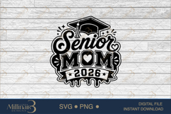 Senior Mom 2026 SVG PNG, Graduation Mom Shirt Design, Class Product Image 6
