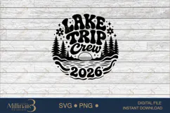 Lake Trip Crew 2026 SVG PNG, Matching Vacation Group Shirt D Product Image 6