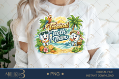 Tropical Teeth Team PNG, Summer Dental Team Sublimation Desi Product Image 6