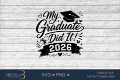 My Graduate Did It 2026 SVG PNG, Proud Family Graduation Product Image 6