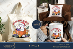 Let Me Read in Peace Ghost PNG | Cute Christmas Clipart Product Image 6