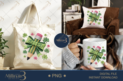 Lucky Charm Teacher Pencil PNG, St Patricks Day Teacher Clip Product Image 6