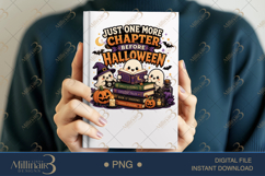 Bookworms Love Halloween PNG, Cute Ghost Reading Design Product Image 6