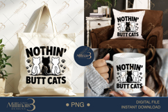 Nothin’ Butt Cats PNG | Funny Cat Behind Clipart Product Image 6