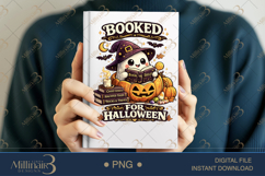Booked for Halloween PNG, Cute Ghost Reading Spell Book Desi Product Image 6