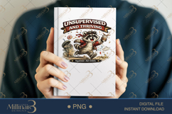 Unsupervised and Thriving PNG, Funny Raccoon Digital Design, Product Image 6