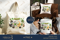 Lucky Cats St Patricks Day PNG, Cute Shamrock Cat Clipart Wi Product Image 6