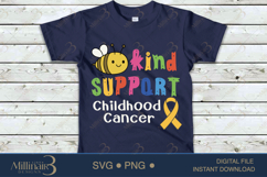 Be Kind Support Childhood Cancer Awareness Shirt Product Image 6