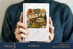 Camp Hair Dont Care PNG, Retro Camping Sublimation Design wi Product Image 6