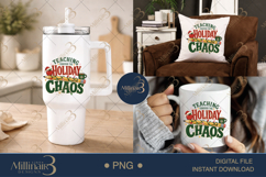 Teaching Through the Holiday Chaos PNG, Funny Teacher Christ Product Image 7