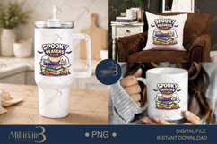 Spooky Readers Club PNG, Cute Ghost Book Lover Design for Ha Product Image 7