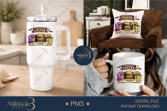 Powered By Coffee And Classroom Chaos PNG, Funny Halloween Product Image 7