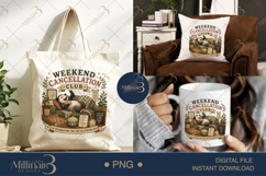 Weekend Cancellation Club PNG, Funny Possum Homebody Sublima Product Image 7