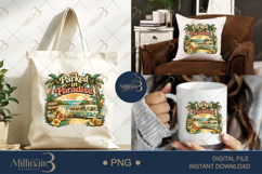 Parked in Paradise PNG, Tropical RV Camping Sublimation Desi Product Image 6