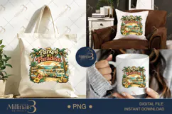 Parked in Paradise PNG, Tropical RV Camping Sublimation Desi Product Image 6