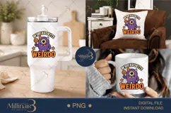 My Favorite Weirdo PNG, Funny Halloween Quote Design, Cute S Product Image 7
