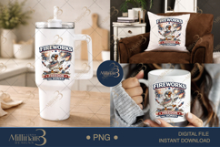 Fireworks Freedom and Honks PNG, Funny Patriotic Goose Subli Product Image 7